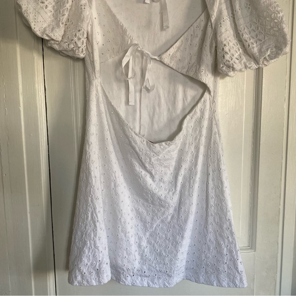 Free People Apricot Rose Embroidered Mini A Line Dress Size Medium - Picture 6 of 7